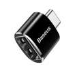  Zasilanie mobilne kable i adaptery Baseus Adapter USB do USB-C 2,4A, czarny Przód