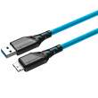  Kable USB do aparatów Mathorn MTC-520 USB A - MicroB 5m Arcticblue Przód
