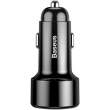  Zasilanie mobilne ładowarki samochodowe Baseus Ładowarka samochodowa Magic 2x USB QC 3.0 45W czarna Boki