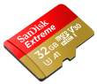 Karta pamięci Sandisk microSDHC 32 GB EXTREME 100MB/s A1 C10 V30 UHS-I U3 + adapter SD (doskonała do kamer sportowych) Tył