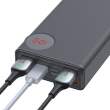  powerbanki Baseus Powerbank 30000mAh z wyświetlaczem Mulight 2x USB, QC 3.0, PD (czarny)
