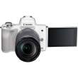 Aparat cyfrowy Canon EOS M50 + ob. EF-M 18-150 mm biały Tył