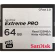 Karta pamięci Sandisk CFast 2.0 64 GB EXTREME PRO 525MB/s VG-130 Przód
