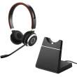  Słuchawki Bezprzewodowe Jabra Evolve 65 MS Stereo + Stacja dokująca + Adapter Link 370 Przód