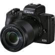 Aparat cyfrowy Canon EOS M50 Mark II czarny + ob. 15-45 F3.5-6.3 + ob. 55-200 