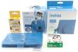 Aparat FujiFilm Instax BOX Big Mini 9 + pokrowiec + wkład 10szt + album + naklejki kobaltowy Przód