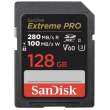 Karta pamięci Sandisk SDXC 128 GB EXTREME PRO 280MB/s C10 UHS-II Przód