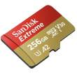 Karta pamięci Sandisk microSDXC 256 GB Extreme 190MB/s A2 C10 V30 UHS-I U3 + adapter Tył