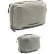  akcesoria do plecaków i toreb Peak Design Tech Pouch + Wash Pouch szarozielony - zestaw Przód