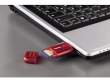 Czytnik Hama USB 2.0 Cardreader 6w1 czerwony Góra