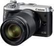 Aparat cyfrowy Canon EOS M6 srebrny  + ob. 18-150 IS STM czarny Przód