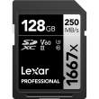 Karta pamięci Lexar LEXAR 128GB 1667x SDXC UHS-II U3 V60 Przód