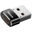  Zasilanie mobilne kable i adaptery Baseus Adapter USB-C do USB-A Baseus 3A (czarny) Przód