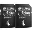 Karta pamięci AngelBird AV PRO SD 64GB V30 Nikon 2 PACK Przód