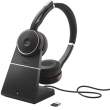  Słuchawki Bezprzewodowe Jabra Evolve 75 UC Stereo + Stacja dokująca + Adapter Link 370 Przód