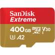 Karta pamięci Sandisk microSDXC 400GB EXTREME 160MB/s C10 UHS-I U3 V30 A2 + adapter SD Przód