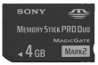 Karta pamięci Sony Memory Stick PRO Duo 4 GB Mark 2 Przód