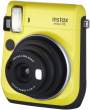  Instax / Polaroid FujiFilm Instax BOX Mini 70 żółty +  pokrowiec + wkład 20szt Tył