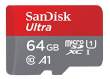 Karta pamięci Sandisk microSDHC 64 GB ULTRA 100MB/s C10, A1 + adapter SD + aplikacja Memory Zone Android Przód