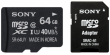 Karta pamięci Sony Performance microSDXC 64GB CL10 + adapter Przód