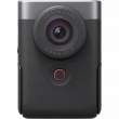 Aparat cyfrowy Canon PowerShot V10 Vlogging Kit srebrny Przód