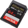 Karta pamięci Sandisk SDXC EXTREME PRO 64GB 200MB/s V30 UHS-I U3 Góra