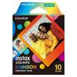 Aparat FujiFilm Instax BOX SQ6 pąsowe złoto + album + ramka + pokrowiec + wkłady rainbow + linka ledowa