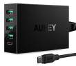  ładowarki sieciowe Aukey Ładowarka sieciowa PA-Y5 4x USB + 1 USB C Przód