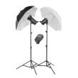 Zestaw lamp studyjnych GlareOne Vega 400 Starter Kit Przód