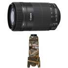 Obiektyw Canon  zestaw 55-250 mm f/4-f/5.6 EF-S IS STM + osłona LensCoat Realtree Max4