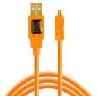  Tethertools  KABEL USB 2.0 - Mini-B 8-Pin 4.6m pomarańczowy (CU8015-ORG)