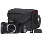 Aparat cyfrowy Canon  EOS M50 + ob. EF-M 15-45 mm czarny + torba SB130+ karta SD 16GB