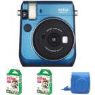 FujiFilm Aparat Instax BOX Mini 70 niebieski + pokrowiec + wkład 20szt