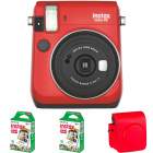 FujiFilm Aparat Instax BOX Mini 70 czerwony +  pokrowiec + wkład 20szt