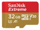 Karta pamięci Sandisk  microSDHC 32 GB EXTREME 100MB/s A1 C10 V30 UHS-I U3 + adapter SD (doskonała do kamer sportowych)