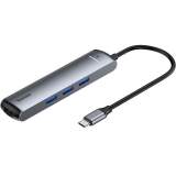 Baseus Adapter HUB 6w1 USB-C na 3x USB 3.0 + HDMI + RJ45 + USB-C PD