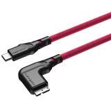 Mathorn MTC-531M USB C - MicroB 5m Magenta kątowy