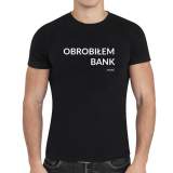 Cyfrowe.pl Koszulka czarna z hasłem: Obrobiłem bank zdjęć - XL