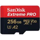 Sandisk microSDXC 256 GB Extreme Pro 200MB/s A2 C10 V30 UHS-I U3 + adapter