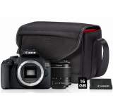 Lustrzanka Canon EOS 2000D + 18-55 mm f/3.5-5.6 + torba SB130 + karta 16 GB