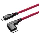 Mathorn MTC-231M USB C - MicroB 2m Magenta kątowy