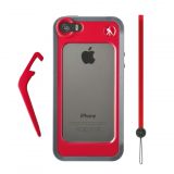 Manfrotto Ochronne etui KLYP+ czerwony dla iPhone 5/5S/SE + Smycz na nadgarstek i podpórka