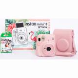 FujiFilm Instax Small BOX Mini 11 różowy +  wkład 10szt + pokrowiec OUTLET