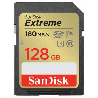 Sandisk SDXC EXTREME 128GB 180MB/s V30 UHS-I U3