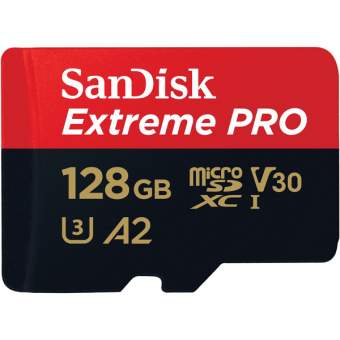 Sandisk microSDXC 128GB EXTREME PRO 170MB/s UHS-I U3 C10 V30 A2 + adapter SD