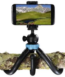 Hama statyw FlexPro 27 cm z głowicą, uchwytem na telefon i adapterem do kamer sportowych, niebieski