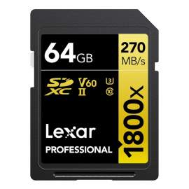 Lexar Pro 64GB 1800x U3 V60 UHS-II