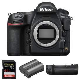 Nikon NIKON D850 body + grip MB-D18 + bateria EN-EL15c + karta 64GB