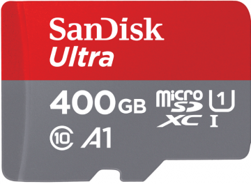 Sandisk microSDXC 400 GB ULTRA 100 MB/s A1 UHS-I C10 + Adapter SD