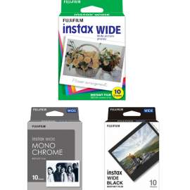 FujiFilm INSTAX zestaw 3 wkładów Wide biały czarny mono 